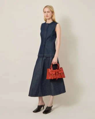 Small Roxanne Coral Orange Small Classic Grain the Occasionwear Edit