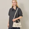 Small Roxanne Eggshell High Shine Leather Women Small Roxanne Eggshell High Shine Leather Women