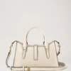 Small Roxanne Eggshell High Shine Leather Women Small Roxanne Eggshell High Shine Leather Women