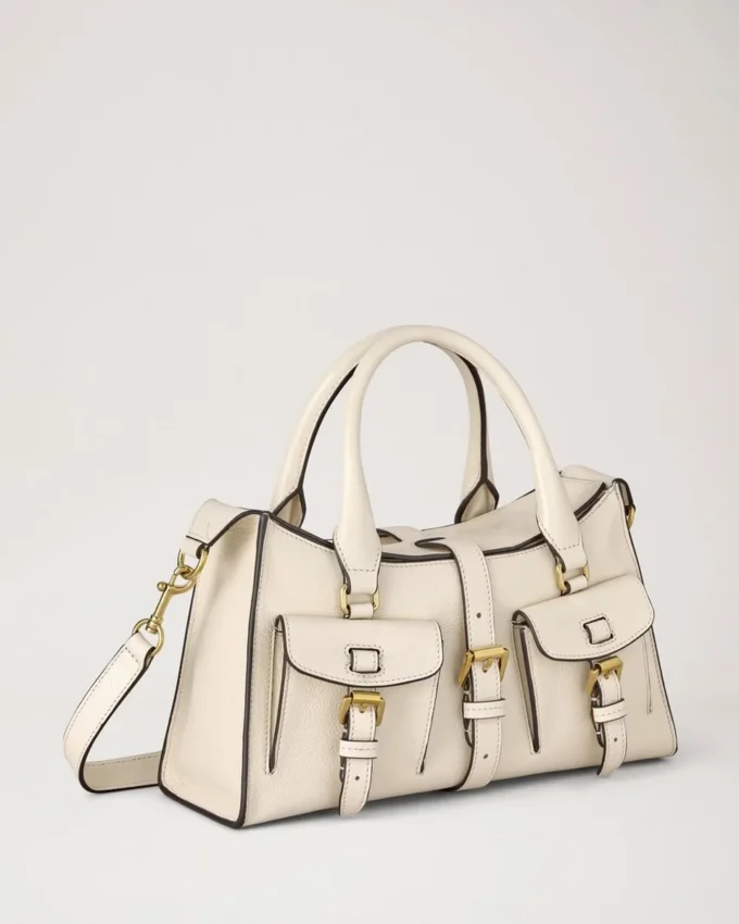 Small Roxanne Eggshell High Shine Leather Women Small Roxanne Eggshell High Shine Leather Women