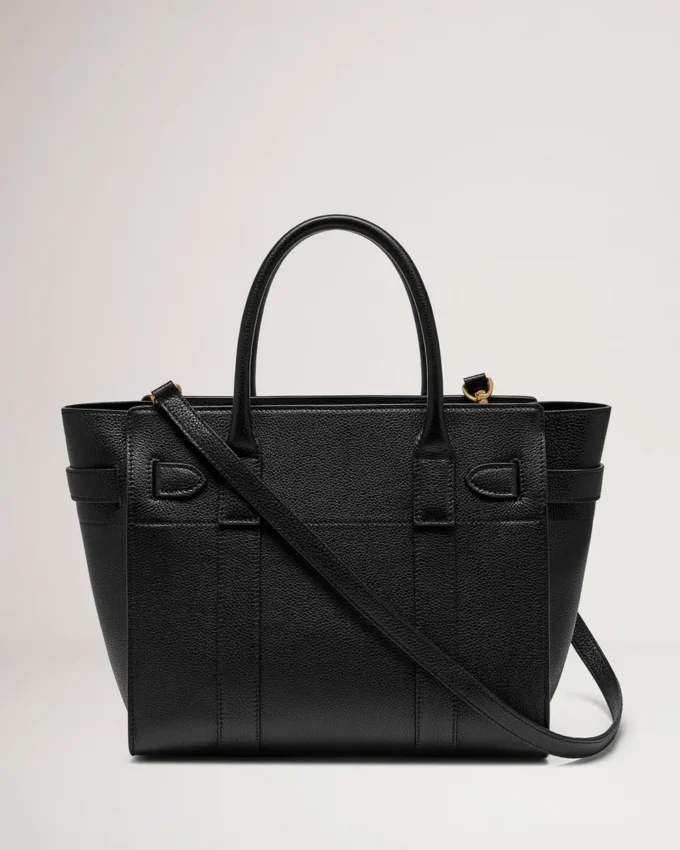 Small Zipped Bayswater Black Small Classic Grain