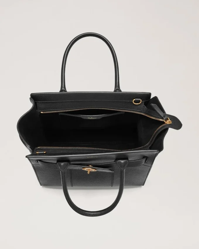 Small Zipped Bayswater Black Small Classic Grain