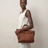 Small Zipped Bayswater Ek tvåfärgad Small klassisk korn