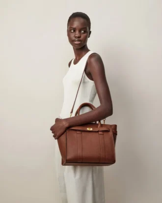 Small Zipped Bayswater Ek tvåfärgad Small klassisk korn