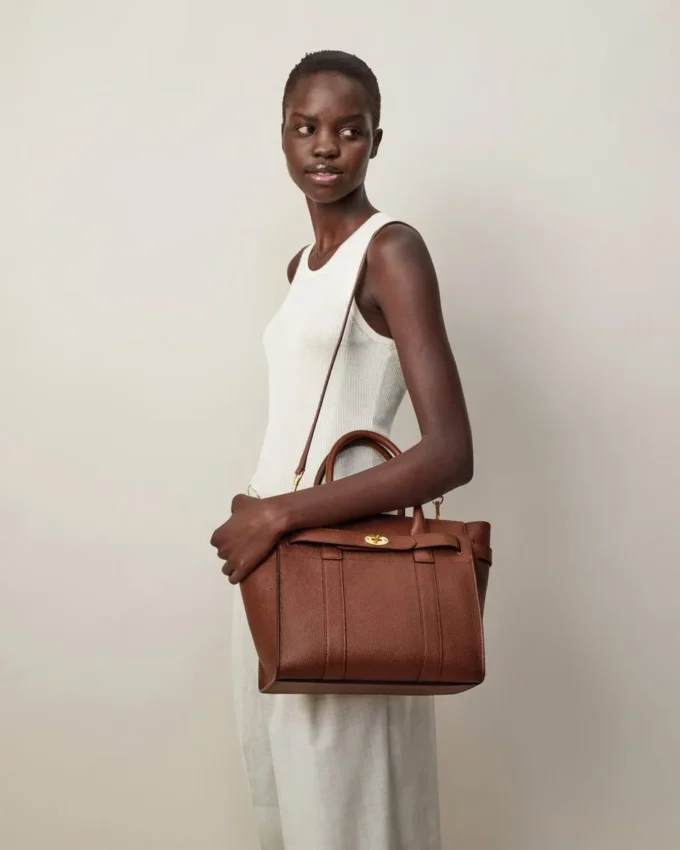 Small Zipped Bayswater Ek tvåfärgad Small klassisk korn