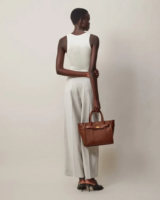 Small Zipped Bayswater Ek tvåfärgad Small klassisk korn