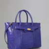 Small Zipped Bayswater med dragkedja, begagnad, koboltblå, glänsande krokodil Small Zipped Bayswater med dragkedja, begagnad, koboltblå, glänsande krokodil