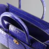 Small Zipped Bayswater med dragkedja, begagnad, koboltblå, glänsande krokodil Small Zipped Bayswater med dragkedja, begagnad, koboltblå, glänsande krokodil