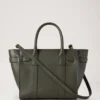 Small Zipped Bayswater med dragkedja, enbärgrön, liten, klassisk kornstruktur Small Zipped Bayswater med dragkedja, enbärgrön, liten, klassisk kornstruktur