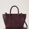 Small Zipped Bayswater med dragkedja, svart körsbär, liten klassisk struktur