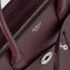 Small Zipped Bayswater med dragkedja, svart körsbär, liten klassisk struktur
