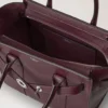 Small Zipped Bayswater med dragkedja, svart körsbär, liten klassisk struktur
