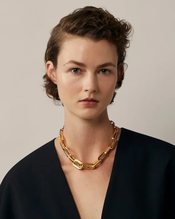 Softie Chunky Halsband Guldpläterad mässing Dam Softie Chunky Halsband Guldpläterad mässing Dam