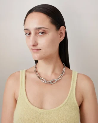 Softie Chunky halsband i silverpläterad mässing för kvinnor Softie Chunky halsband i silverpläterad mässing för kvinnor