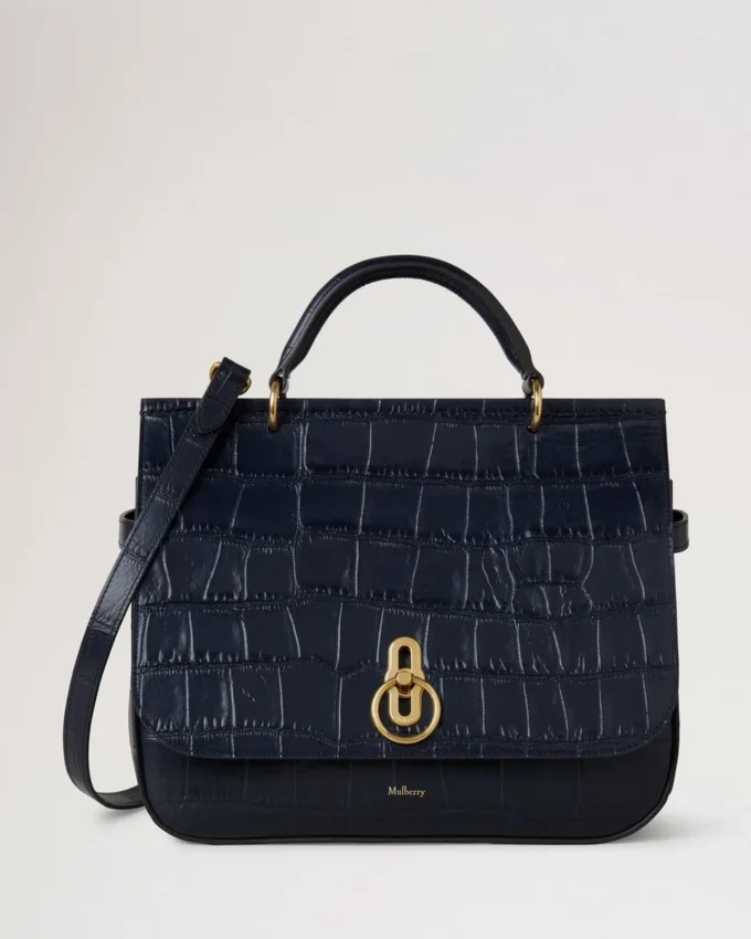 Stor Amberley-väska med handtag, Night Sky Matte Big Croc