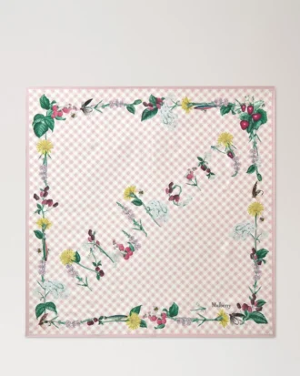 Stor fyrkantig scarf – Riverside Floral Blossom rosa silkestwill Stor fyrkantig scarf – Riverside Floral Blossom rosa silkestwill