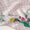 Stor fyrkantig scarf – Riverside Floral Blossom rosa silkestwill