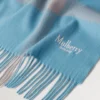 Stor rutig halsduk i merinoull Kingfisher Blue & Powder Rose Merinoull Stor rutig halsduk i merinoull Kingfisher Blue & Powder Rose Merinoull