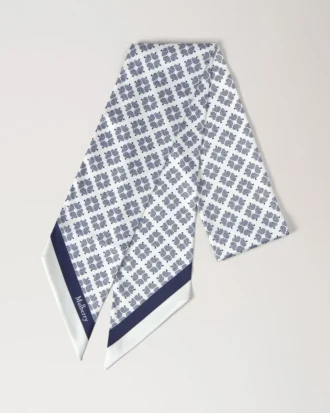 Stor smal scarf – Mulberry Tree Eggshell återvunnen polyester