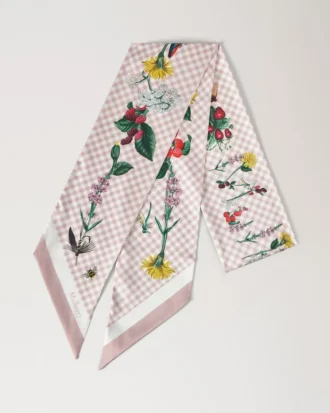 Stor smal scarf – Riverside Floral Blossom Pink återvunnen polyester