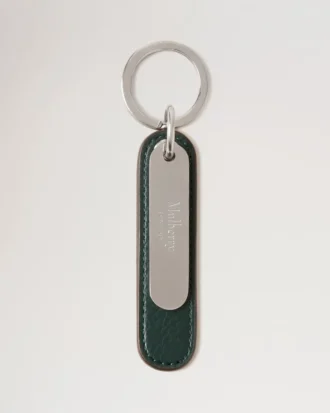 Traditionell nyckelring Mulberry Green Small Classic Grain