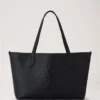 Tree Tote Black Heavy Grain Women