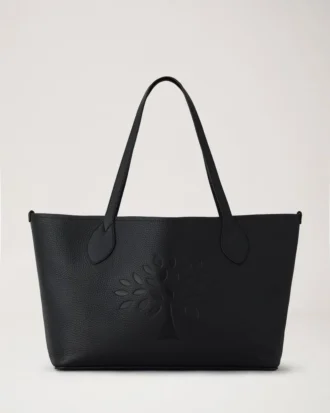 Tree Tote Black Heavy Grain Women