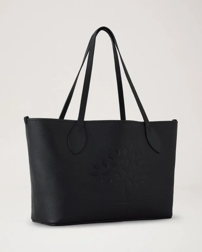 Tree Tote Black Heavy Grain Women