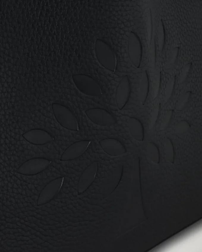 Tree Tote Black Heavy Grain Women