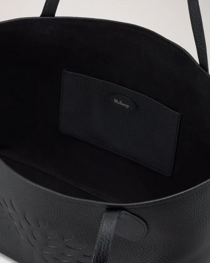 Tree Tote Black Heavy Grain Women