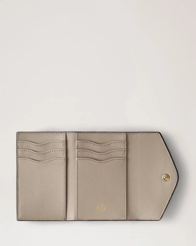 Vikbar plånbok för flera kort, Cashmere Taupe, Small Classic Grain
