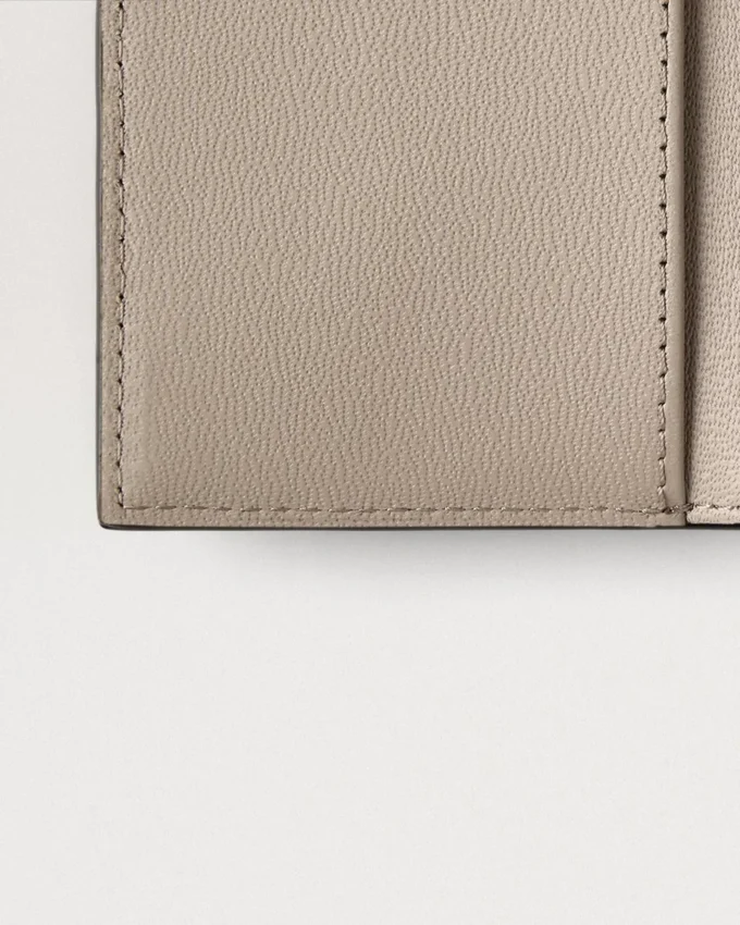 Vikbar plånbok för flera kort, Cashmere Taupe, Small Classic Grain