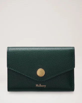 Vikbar plånbok med flera kortfack Mulberry Green Small Classic Grain Vikbar plånbok med flera kortfack Mulberry Green Small Classic Grain