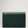 Vikbar plånbok med flera kortfack Mulberry Green Small Classic Grain