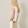 Virkad crossbody-väska Naturlig virkad raffia Sommarutgåva Virkad crossbody-väska Naturlig virkad raffia Sommarutgåva