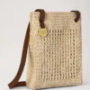 Virkad crossbody-väska Naturlig virkad raffia Sommarutgåva Virkad crossbody-väska Naturlig virkad raffia Sommarutgåva