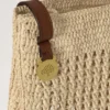 Virkad crossbody-väska Naturlig virkad raffia Sommarutgåva Virkad crossbody-väska Naturlig virkad raffia Sommarutgåva