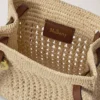 Virkad crossbody-väska Naturlig virkad raffia Sommarutgåva Virkad crossbody-väska Naturlig virkad raffia Sommarutgåva