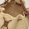 Virkad hinkväska i naturfärgad virkad raffia – sommarutgåva Virkad hinkväska i naturfärgad virkad raffia – sommarutgåva