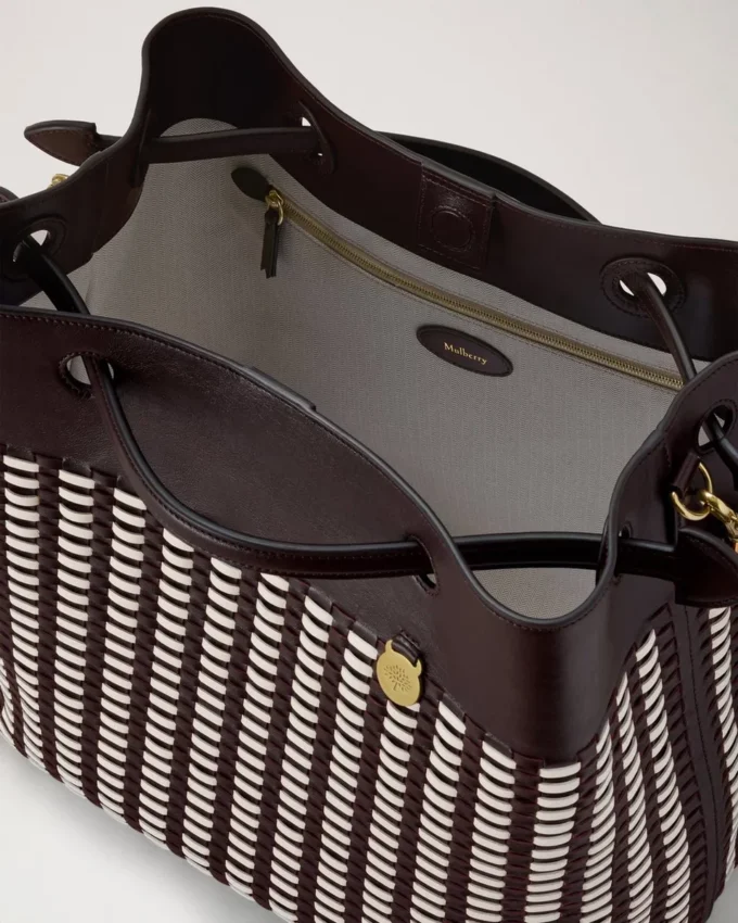 Vävd väska Ebony & Eggshell Vävda läderpresenter till henne Vävd väska Ebony & Eggshell Vävda läderpresenter till henne