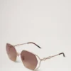 Willow solglasögon Guld- och teakfärgade solglasögon i metall Willow solglasögon Guld- och teakfärgade solglasögon i metall