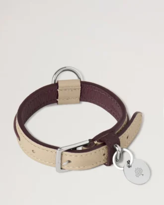 XS läderhalsband Dune & Oxblood Small Classic Grain